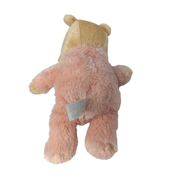 Disney Parks Baby Winnie The Pooh Pink Fuzzy Pile Plush Rattle Stuffed Animal - Picture 3 of 5